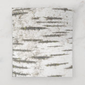 Berkenboom rustieke bruiloft plaatskaartje (Binnenkant ongevouwen)