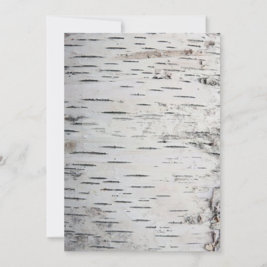 Berkenboom rustieke Calla Lily bruiloft uitnodigin Kaart (Achterkant)