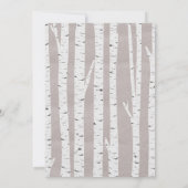 Berkenboom rustieke Natuur aangepaste bruiloft uit Kaart (Achterkant)