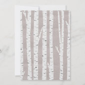 Berkenboom Rustieke Natuur Bruidsmeisjes Uitnodigi Kaart (Achterkant)