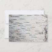 Berkenboom rustieke Woodland bruiloft RSVP Kaarten (Achterkant)