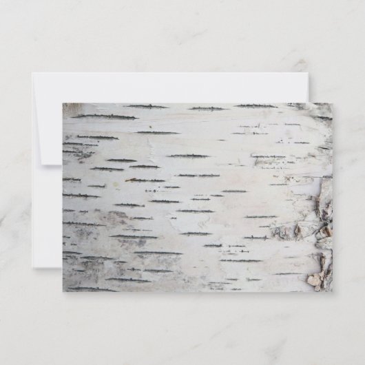 Berkenboom rustieke Woodland bruiloft RSVP Kaarten (Achterkant)