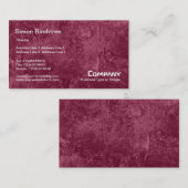 Berkenboom textuur - Crimson Maroon Visitekaartje (Voorkant / Achterkant)