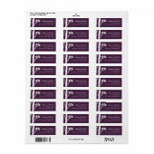 Berkenboom Vogels Adresetiketten Paarse Etiket (Full Sheet)