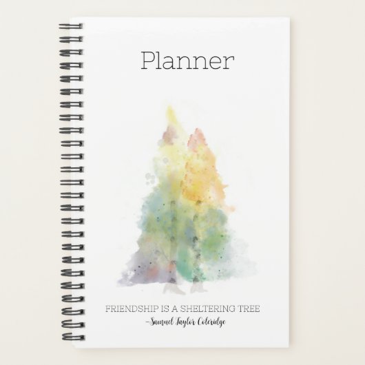 Berkenboom zacht Hoesje spiraalplanner Planner (Voorkant)