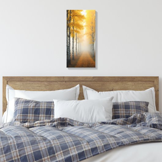 berkenboomsteeg canvas afdruk (Insitu (Slaapkamer))