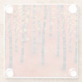 Berkenbos Bosland Rood Glazen Onderzetter (Achterkant)