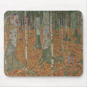 Berkenbos door Gustav Klimt, Vintage Art Nouveau Muismat