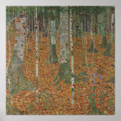 Berkenbos door Gustav Klimt, Vintage Art Nouveau Poster (Voorkant)