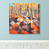Berkenbos, herfst | Tom Thomson | Canvas Afdruk (Insitu (Houten vloer))