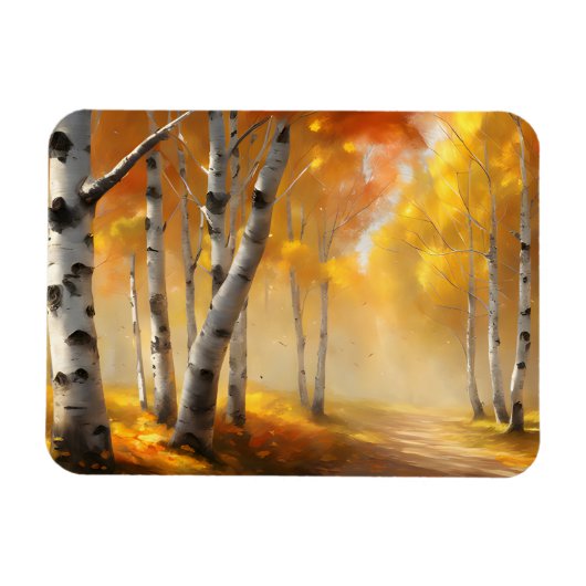 Berkenbos in de herfst Flexibele Magneet (Horizontaal)