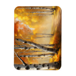 Berkenbos in de herfst Flexibele Magneet