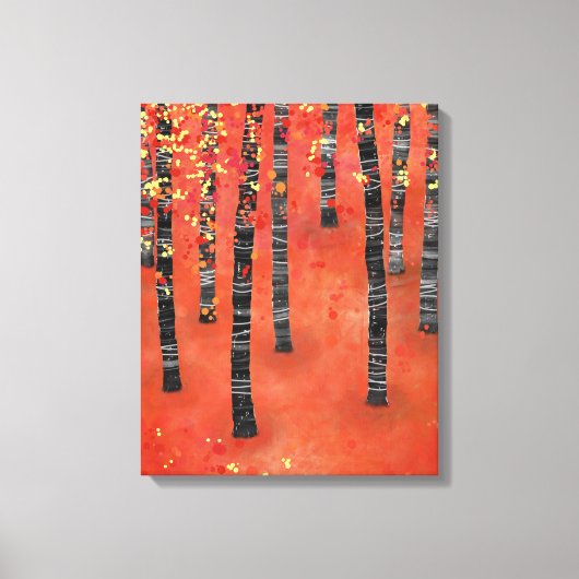 Berkenbos Landschap Canvas Afdruk (Voorkant)