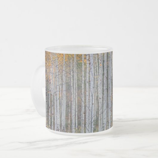 berkenbos matglas koffiemok (Voorkant links)