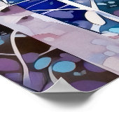 Berkenbos Waterverf schilderij Art Print (Hoek)