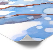 Berkenbos Waterverf schilderij Art Print (Hoek)