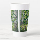 Berkene Bos Konijn Latte Mok 12 oz & 17 oz (Voorkant)