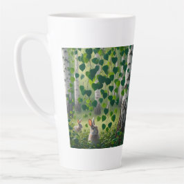 Berkene Bos Konijn Latte Mok 12 oz & 17 oz