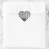Berkeneboom bos natuur hart sticker (Tas)
