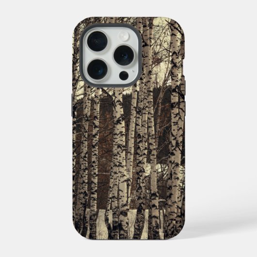 Berkeneboom bos natuur iPhone hoesje (Achterkant)