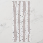 Berkenehout Rustieke Natuurlijke Trouwdag Diner Me Menu (Achterkant)