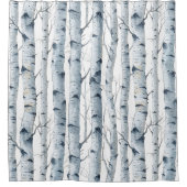 Berkengrijs wit patroon douchegordijn (Voorkant)