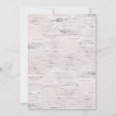 Berkenhout stof blauw Huwelijk Bewaar de datum Kaart (Achterkant)