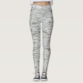 Berkenhout textuur leggings (Voorkant)