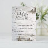 berkenhuwelijk RSVP Kaartje (Staand voorkant)