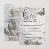 berkenhuwelijk RSVP Kaartje (Voorkant / Achterkant)