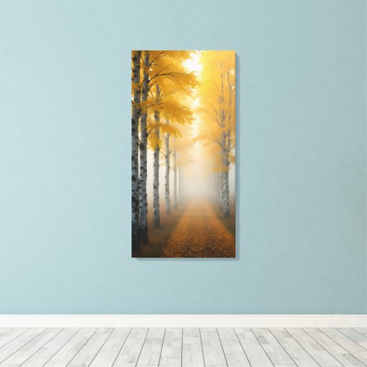 Berkenlaan Canvas Afdruk (Insitu (Houten vloer))