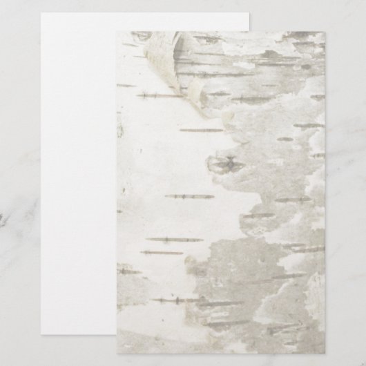 berkenplantage briefpapier (Voorkant / Achterkant)