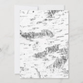 Berkenschors - eenvoudige rustieke fotokaart aankondiging (Achterkant)