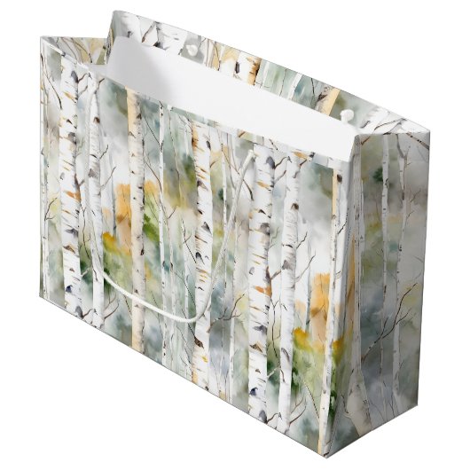 Berkenschors groene waterverf groot cadeauzakje (Voorkant Gekanteld)