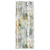 Berkenschors groene waterverf wijn cadeautas (Achterkant)