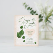 Berkenschors met Gesneden Hart Save the Date Aankondiging (Staand voorkant)