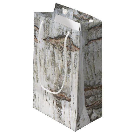 Berkenschors rustiek klein cadeauzakje (Voorkant Gekanteld)