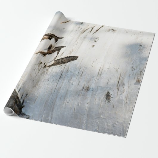 Berkenschorspatroon Cadeaupapier (Uitgerold)