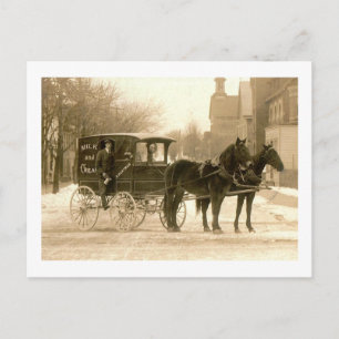 Berks Milk & Ice Cream Wagon, Vintage van Hamburg Briefkaart