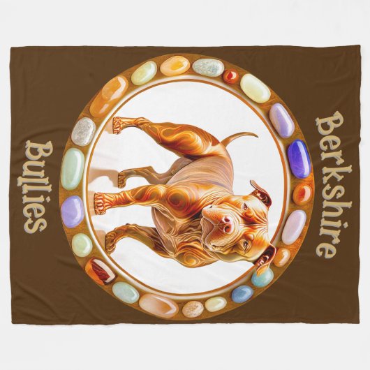 Berkshire Bullies Pit Bull 11 Fleece Deken (Voorkant (Horizontaal))