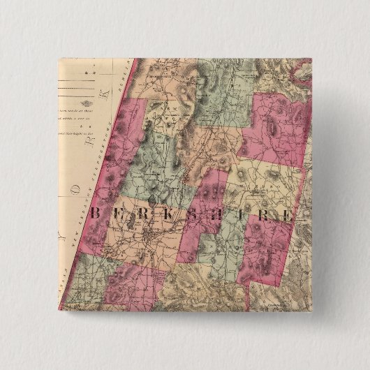 Berkshire County Vierkante Button 5,1 Cm (Voorkant)