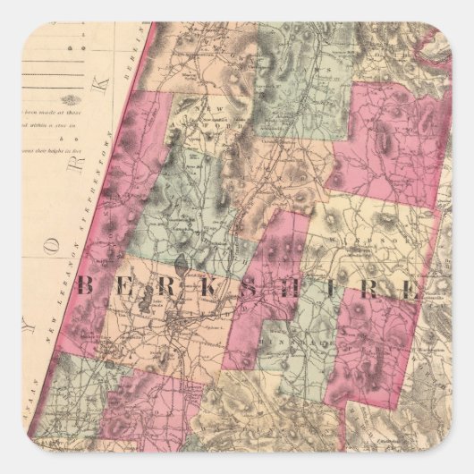 Berkshire County Vierkante Sticker (Voorkant)