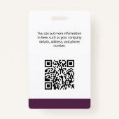 Berkshire Hathaway ID Kaart Badge (Achterkant)