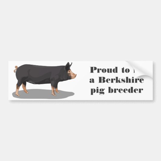Berkshire, Proud om een varkensfokker in Berkshire Bumpersticker (Voorkant)