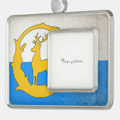 Berkshire Verzilverd Omlijst Ornament (Links)