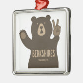 Berkshires Massachusetts Peace Bear Metalen Ornament (Links)
