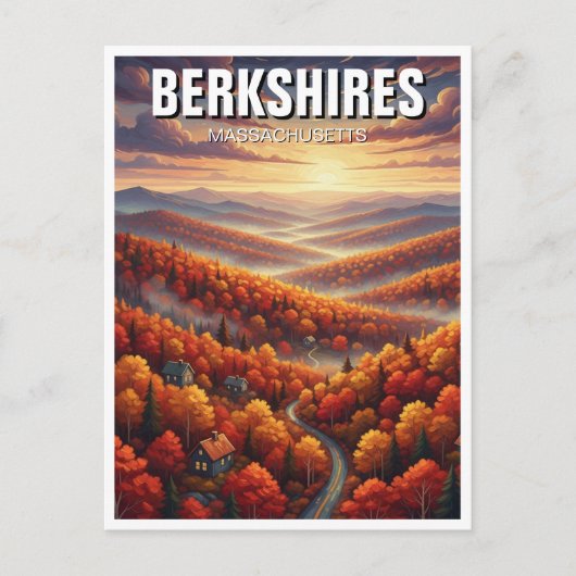 Berkshires Massachusetts Reizen Briefkaart (Voorkant)