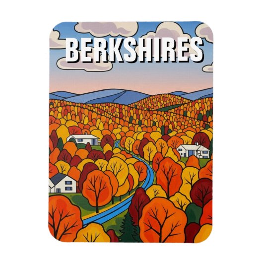 Berkshires Massachusetts Reizen Magneet (Verticaal)