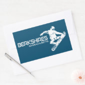 Berkshires Massachusetts Snowboarder Rechthoekige Sticker (Envelop)