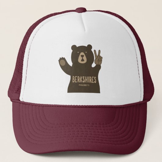 Berkshires Massachusetts Vredesbeer Trucker Pet (Voorkant)